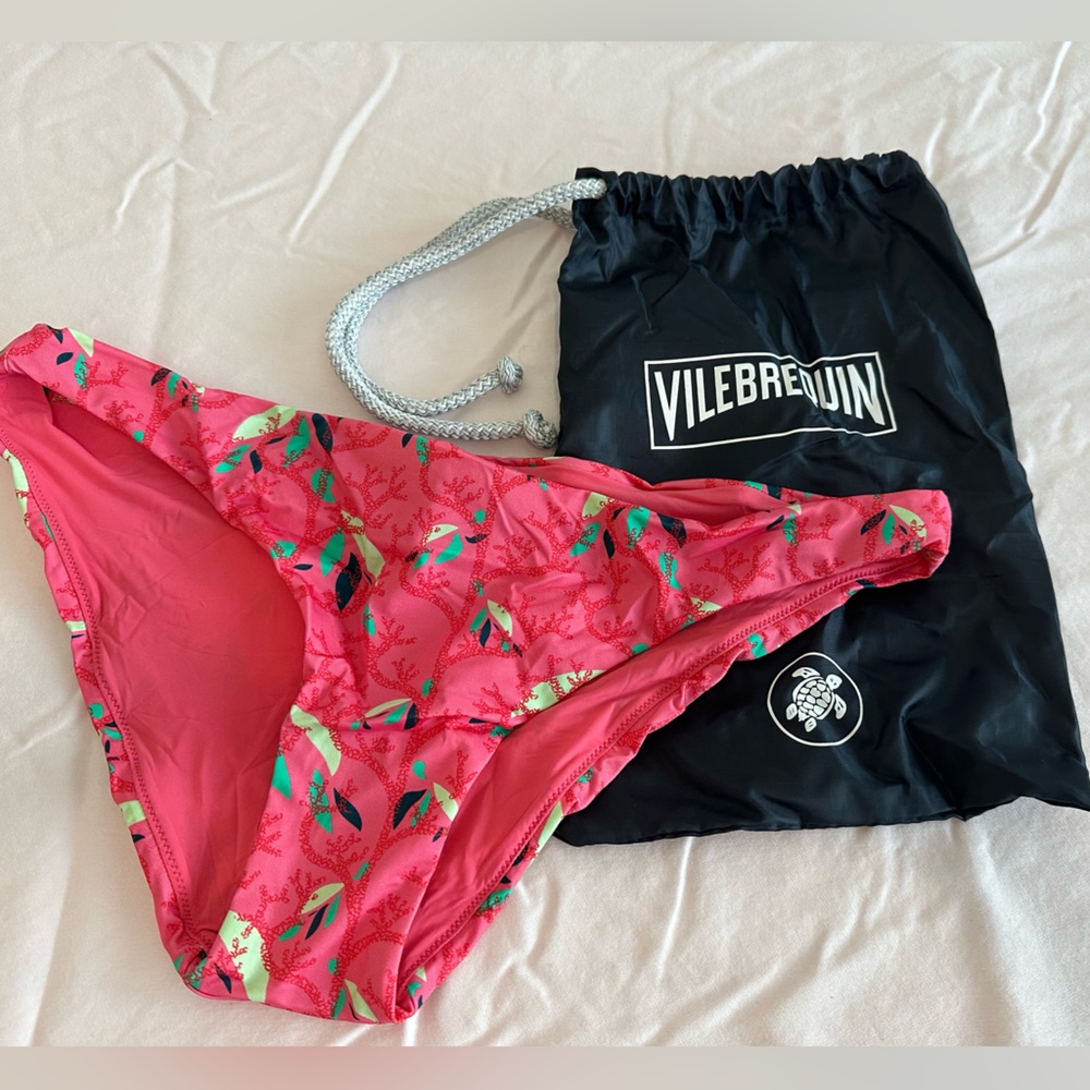 NWT VILEBREQUIN Bikini bottom Turlte Song in Pink  M